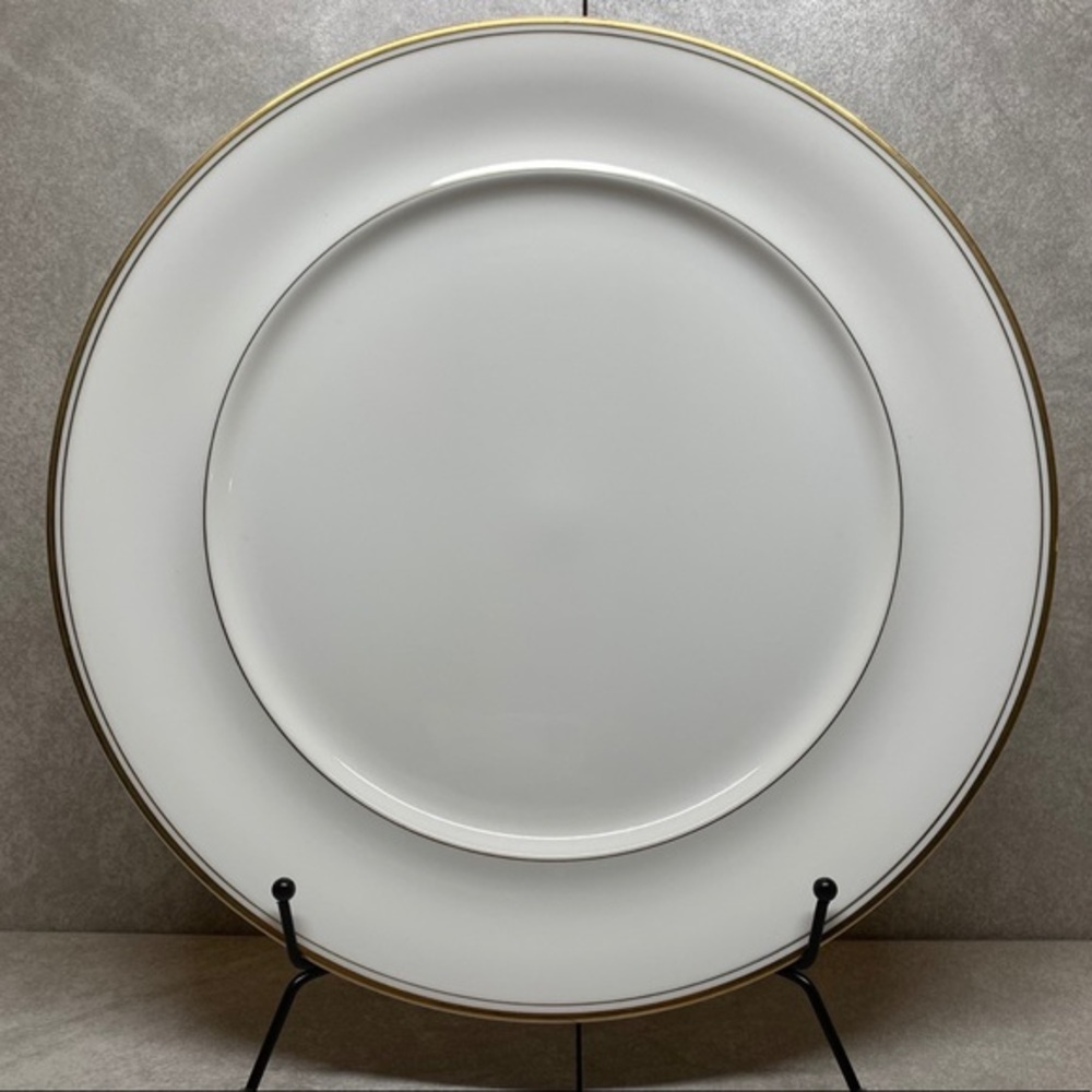 Mikasa Petite Bone gold band 12” dinner plate